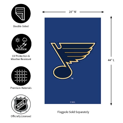 Evergreen NHL St Louis Blues Applique House Flag 28 X 44 Inches Outdoor Decor For Homes And Gardens 8 Evergreen NHL St Louis Blues Applique House Flag 28 X 44 Inches Outdoor Decor For Homes And Gardens - Image 6