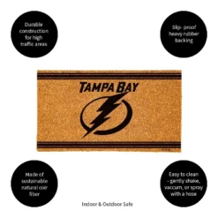 Evergreen Tampa Bay Lightning Logo Turf Mat, Brown- 28 X 16 Inches Indoor Outdoor Doormat -Evergreen Store GUEST 02b31069 5257 486c 9c0d e5095f303884