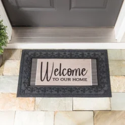 Evergreen Wood Grain Welcome Sassafras Indoor Outdoor Switch Doormat 1'10"x10" Multicolored -Evergreen Store GUEST 03118ccd d2ac 48fd b594 4beac076130e
