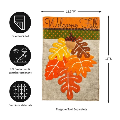 Evergreen Fall Leaves Garden Burlap Flag 12.5 X 18 Inches Indoor Outdoor Decor 3 Evergreen Fall Leaves Garden Burlap Flag 12.5 X 18 Inches Indoor Outdoor Decor