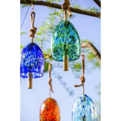 Evergreen Art Glass Speckle Turquoise Bell Chime -Evergreen Store GUEST 0792a262 98f0 46f4 b120 63788dff1bed