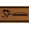 Evergreen Pittsburgh Penguins Logo Turf Mat, Brown- 28 X 16 Inches Indoor Outdoor Doormat