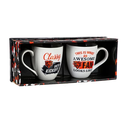 Evergreen Chicago Bears, Ceramic Cup O'Java 17oz Gift Set 3 Evergreen Chicago Bears, Ceramic Cup O'Java 17oz Gift Set