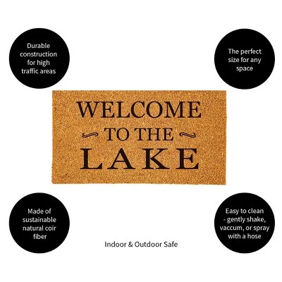 Evergreen 16 X 28 Inches Welcome To The Lake Door Mat | Non-Slip Rubber Backing | Dirt Catching Natural Coir | Indoor And Outdoor Home Decor 7 Evergreen 16 X 28 Inches Welcome To The Lake Door Mat | Non-Slip Rubber Backing | Dirt Catching Natural Coir | Indoor And Outdoor Home Decor - Image 5