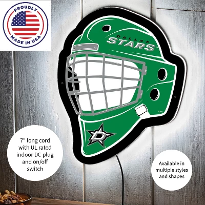 Evergreen Ultra-Thin Edgelight LED Wall Decor, Helmet, Dallas Stars- 15.6 X 19 Inches Made In USA 6 Evergreen Ultra-Thin Edgelight LED Wall Decor, Helmet, Dallas Stars- 15.6 X 19 Inches Made In USA - Image 4