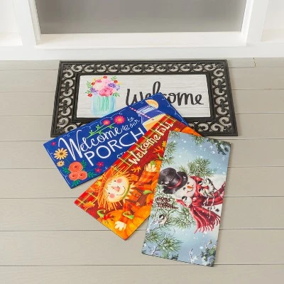 Evergreen Indoor Outdoor Doormat Bundle Set Of 5 - Frame And 4 Welcome Seasonal Inserts Pumpkins Lemonade Snowman Floral 8 Evergreen Indoor Outdoor Doormat Bundle Set Of 5 - Frame And 4 Welcome Seasonal Inserts Pumpkins Lemonade Snowman Floral - Image 6