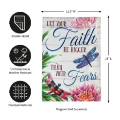 Evergreen Faith Be Bigger Than Fear Garden Linen Flag- 12.5 X 18 Inches Outdoor Decor For Homes And Gardens -Evergreen Store GUEST 10d1004e 8ea5 4a87 8c7c 2e137296823b