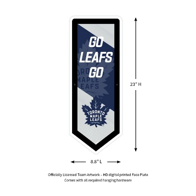 Evergreen Ultra-Thin Glazelight LED Wall Decor, Pennant, Toronto Maple Leafs- 9 X 23 Inches Made In USA 3 Evergreen Ultra-Thin Glazelight LED Wall Decor, Pennant, Toronto Maple Leafs- 9 X 23 Inches Made In USA