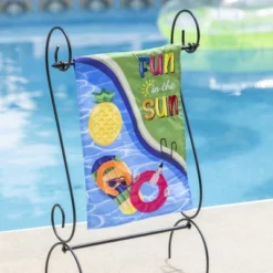 Evergreen Fun In The Sun Pool Day Garden Applique Flag