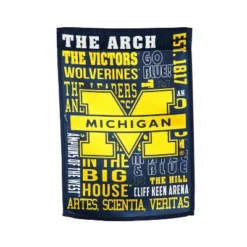 Evergreen Embossed Suede Flag, House Size, University Of Michigan -Evergreen Store GUEST 191404f3 319c 4779 a774 1676c88a77a2