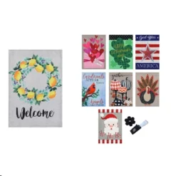 Evergreen Seasonal Burlap Flag Set Of 8 -Evergreen Store GUEST 1b6e5c2c af19 443c 8fae 56522c150899