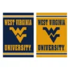 Evergreen Embossed Suede Flag, House Size, West Virginia University