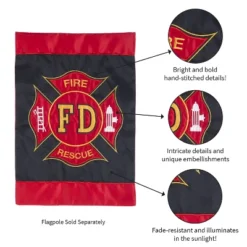 Evergreen Flag Fire Department Garden Applique Flag -Evergreen Store GUEST 22544c9e 1a33 4038 b8b6 785cd55180b2