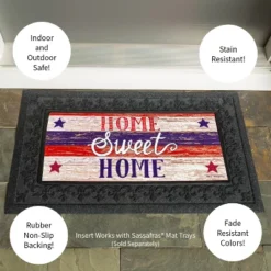 Evergreen Farmhouse Home Sweet Home Sassafras Indoor Outdoor Switch Doormat 1'10"x10" Multicolored -Evergreen Store GUEST 24a691ee 6b3e 42f8 83ce 91fbdc4280c1