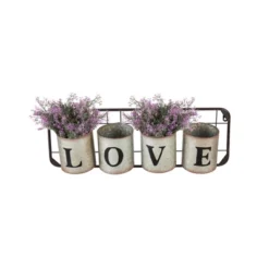 Evergreen Galvanized Metal Wall Pockets "LOVE" -Evergreen Store GUEST 25715d12 070a 49d6 99e8 a25ce38816cb