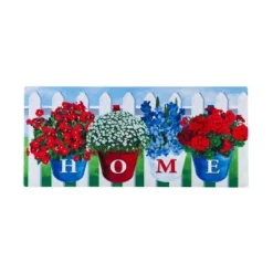 Evergreen Indoor Outdoor Doormat Bundle Set Of 5 - Frame And 4 Holiday Seasonal Inserts Valentine's Hearts Easter 4th Of July And St. Patricks -Evergreen Store GUEST 2643522d bd03 4fcd b576 8076c261201b