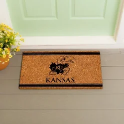 Evergreen University Of Kansas Logo Turf Mat, Brown- 28 X 16 Inches Indoor Outdoor Doormat -Evergreen Store GUEST 29bdc12f 476d 48fd a16b ae07c6b300f2