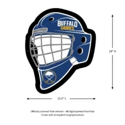 Evergreen Ultra-Thin Edgelight LED Wall Decor, Helmet, Buffalo Sabres- 15.6 X 19 Inches Made In USA
