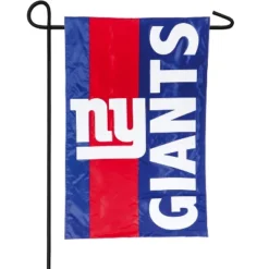 Evergreen NFL New York Giants Embroidered Logo Applique Garden Flag, 12.5 X 18 Inches Indoor Outdoor Double Sided Decor For Football Fans