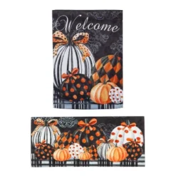 Evergreen Elegant Pattern Pumpkins Set Of 2 Garden Flag And Sassafras Doormat Bundle Set 9 Evergreen Elegant Pattern Pumpkins Set Of 2 Garden Flag And Sassafras Doormat Bundle Set -Evergreen Store GUEST 2d685714 1ab3 4a59 9104 6488de582731