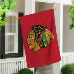 Evergreen NHL Chicago Blackhawks Applique House Flag 28 X 44 Inches Outdoor Decor For Homes And Gardens -Evergreen Store GUEST 32e8ea22 8c1b 4981 bfe1 981acb48488a