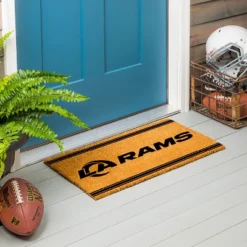 Evergreen Los Angeles Rams Logo Turf Mat, Brown- 28 X 16 Inches Indoor Outdoor Doormat -Evergreen Store GUEST 36926946 be20 4029 961e 1bb6224cef39