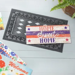 Evergreen Farmhouse Home Sweet Home Sassafras Indoor Outdoor Switch Doormat 1'10"x10" Multicolored -Evergreen Store GUEST 37ec35aa 6d64 4089 b95a cb3fed61ea3b