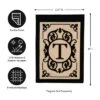 Evergreen Flag Cambridge Chic Letter T Monogram Applique Garden Flag - 12.5" Wide X 18" High -Evergreen Store GUEST 3bf714f2 3ad0 4d26 b659 48894a2895ca