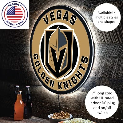 Evergreen Ultra-Thin Edgelight LED Wall Decor, Round, Vegas Golden Knights- 23 X 23 Inches Made In USA 6 Evergreen Ultra-Thin Edgelight LED Wall Decor, Round, Vegas Golden Knights- 23 X 23 Inches Made In USA - Image 4