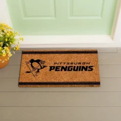 Evergreen Pittsburgh Penguins Logo Turf Mat, Brown- 28 X 16 Inches Indoor Outdoor Doormat -Evergreen Store GUEST 456a7981 d0f9 4a73 b69e 1dbf5a4d318f