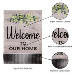 Evergreen Wood Grain Welcome Garden Burlap Flag 12.5 X 18 Inches Indoor Outdoor Decor -Evergreen Store GUEST 46c489c4 cb61 4353 be0d b7baba88b90c