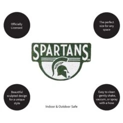 Evergreen Michigan State University Indoor Outdoor Natural Shaped Coir Doormat 1'6"x2'4" Multicolored -Evergreen Store GUEST 4ce2b16d db64 4351 8635 965615729f15