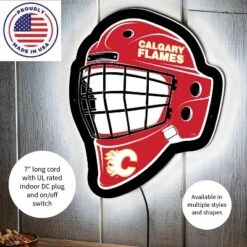 Evergreen Ultra-Thin Edgelight LED Wall Decor, Helmet, Calgary Flames- 15.6 X 19 Inches Made In USA -Evergreen Store GUEST 4d893ef8 98f8 4d61 a839 c871dd54e925