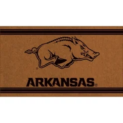 Evergreen University Of Arkansas Logo Turf Mat, Brown- 28 X 16 Inches Indoor Outdoor Doormat