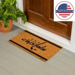 Evergreen Washington Capitals Logo Turf Mat, Brown- 28 X 16 Inches Indoor Outdoor Doormat -Evergreen Store GUEST 4ebb04ec 4acd 4334 9f95 9b1e28809011