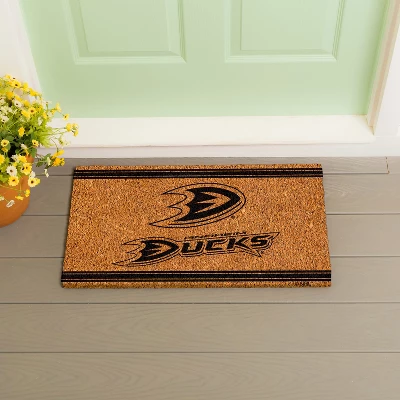 Evergreen Anaheim Ducks Logo Turf Mat, Brown- 28 X 16 Inches Indoor Outdoor Doormat 6 Evergreen Anaheim Ducks Logo Turf Mat, Brown- 28 X 16 Inches Indoor Outdoor Doormat - Image 4