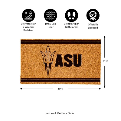 Evergreen Arizona State University Logo Turf Mat, Brown- 28 X 16 Inches Indoor Outdoor Doormat 4 Evergreen Arizona State University Logo Turf Mat, Brown- 28 X 16 Inches Indoor Outdoor Doormat - Image 2
