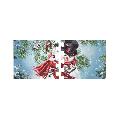 Evergreen Snowman Snuggles Sassafras Switch Puzzle Mat 11.5 X 10 Inches Indoor And Outdoor Decor 5 Evergreen Snowman Snuggles Sassafras Switch Puzzle Mat 11.5 X 10 Inches Indoor And Outdoor Decor - Image 3