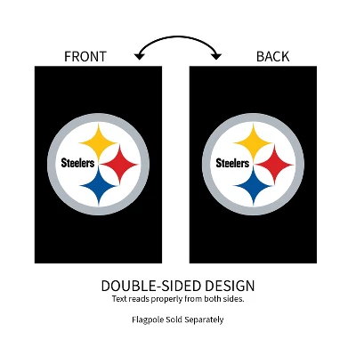 Evergreen NFL Pittsburgh Steelers Applique House Flag 28 X 44 Inches Outdoor Decor For Homes And Gardens 5 Evergreen NFL Pittsburgh Steelers Applique House Flag 28 X 44 Inches Outdoor Decor For Homes And Gardens - Image 3