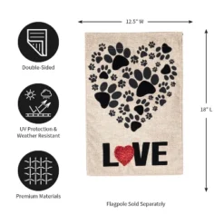 Evergreen Flag Paw Prints Heart Garden Burlap Flag 15 Evergreen Flag Paw Prints Heart Garden Burlap Flag -Evergreen Store GUEST 59f75847 d264 4157 94ab f0e5c3bf7300