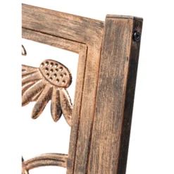 Evergreen Metal Coneflower Bench -Evergreen Store GUEST 6745a72e 966c 4481 8cd8 e88aa2799379