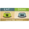 Evergreen Indoor Outdoor Doormat Bundle Set Of 5 - Frame And 4 Welcome Paw Print Pet Inserts