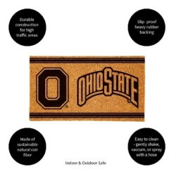 Evergreen Ohio State University Logo Turf Mat, Brown- 28 X 16 Inches Indoor Outdoor Doormat -Evergreen Store GUEST 67d5cbd1 f091 4b2a 897e f47b95a11814
