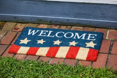 Evergreen Patriotic Stripes Indoor Outdoor Natural Coir Doormat 1'4"x2'4" Multicolored 10 Evergreen Patriotic Stripes Indoor Outdoor Natural Coir Doormat 1'4"x2'4" Multicolored - Image 8