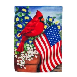 Evergreen Cardinal Glory Garden Suede Flag 12.5 X 18 Inches Indoor Outdoor Decor