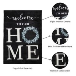 Evergreen Eucalyptus Welcome Garden Burlap Flag 12.5 X 18 Inches Indoor Outdoor Decor -Evergreen Store GUEST 733b8353 43a9 4c84 beea 274df8b20ba3