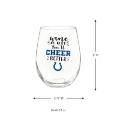 Evergreen Indianapolis Colts, 17oz Boxed Stemless Wine