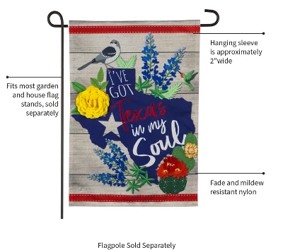 Evergreen Flag Texas In My Soul Garden Linen Flag 4 Evergreen Flag Texas In My Soul Garden Linen Flag - Image 2