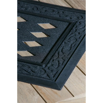 Evergreen Black Scroll Sassafras Floor Mat Indoor Outdoor Rubber Tray 18"x30" Fits Sassafras Inserts 10"x22" Black 7 Evergreen Black Scroll Sassafras Floor Mat Indoor Outdoor Rubber Tray 18"x30" Fits Sassafras Inserts 10"x22" Black - Image 5