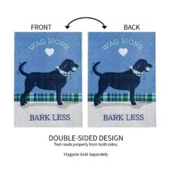 Evergreen Wag More, Bark Less Garden Burlap Flag 12.5 X 18 Inches Indoor Outdoor Decor -Evergreen Store GUEST 7e214320 549b 4f22 a15d ef5ee6f6bb45